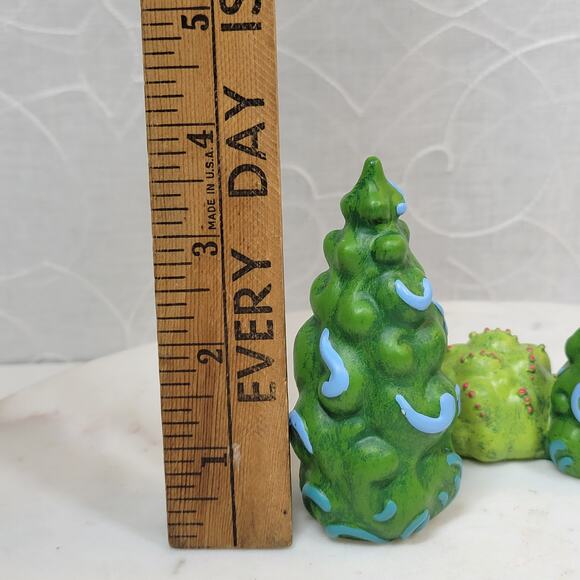 VINTAGE Jim Shore Heartwood Creek Dept 56 Trees 3.7" Green Retired Set of 2 - Picture 5 of 16